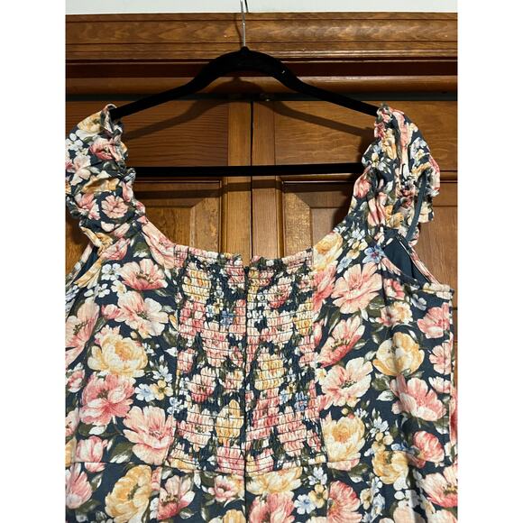 Abercrombie & Fitch Women’s Off-The-Shoulder Linen Floral Corset Mini Dress XL - Picture 13 of 13